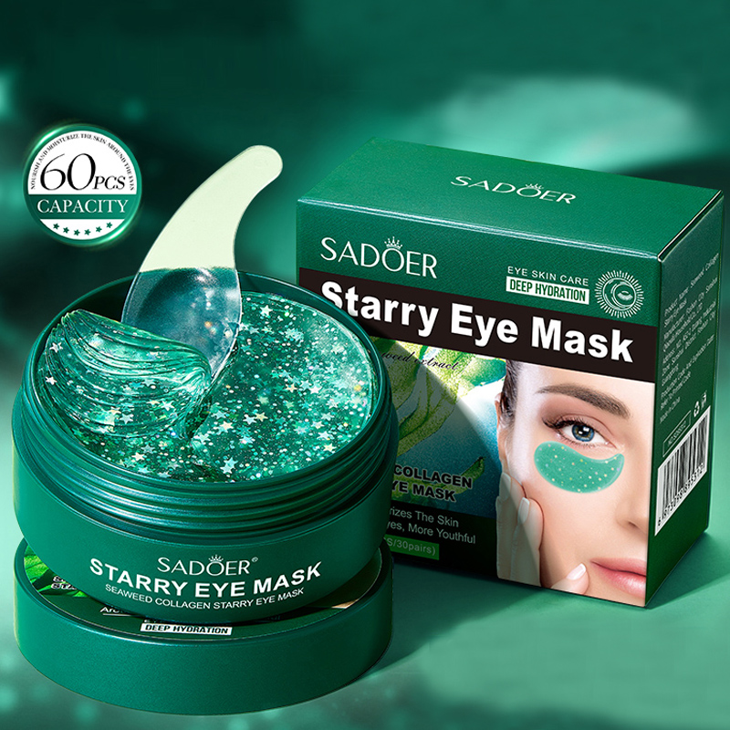 Collagen Under Eye Patches - 60 قطعة/علبة، قناع للعين يحتوي على