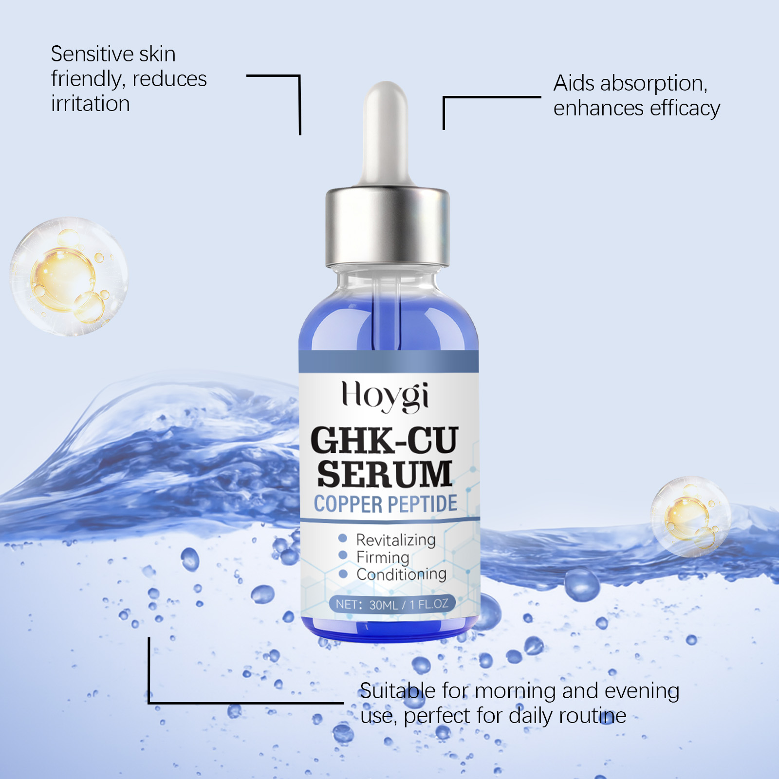 سيروم ببتيد النحاس 30 مل GHK-C - مراجعة Hyaluronic Acid Facial Serum وسعره